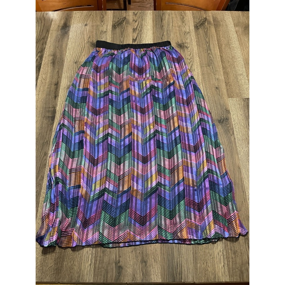 RD KOKO Skirt, Women's Size Medium, Multicolored, A-line, Pleated